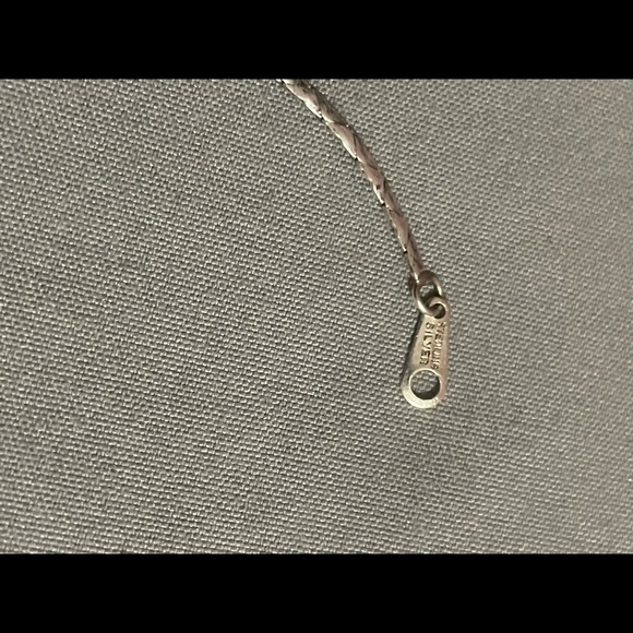 Vintage sterling silver green malachite necklace - Picture 3 of 4